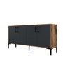 Hanah Home Kiev 160 Consola Nogal y Antracita
